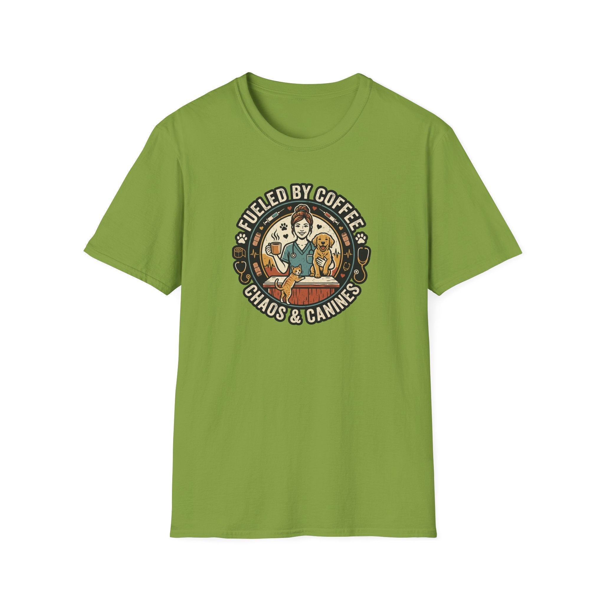 Fueled By Coffee Chaos & Canines T-Shirt