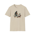 Bigfoot Walking His Dog T-Shirt