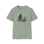 Bigfoot Walking His Dog T-Shirt