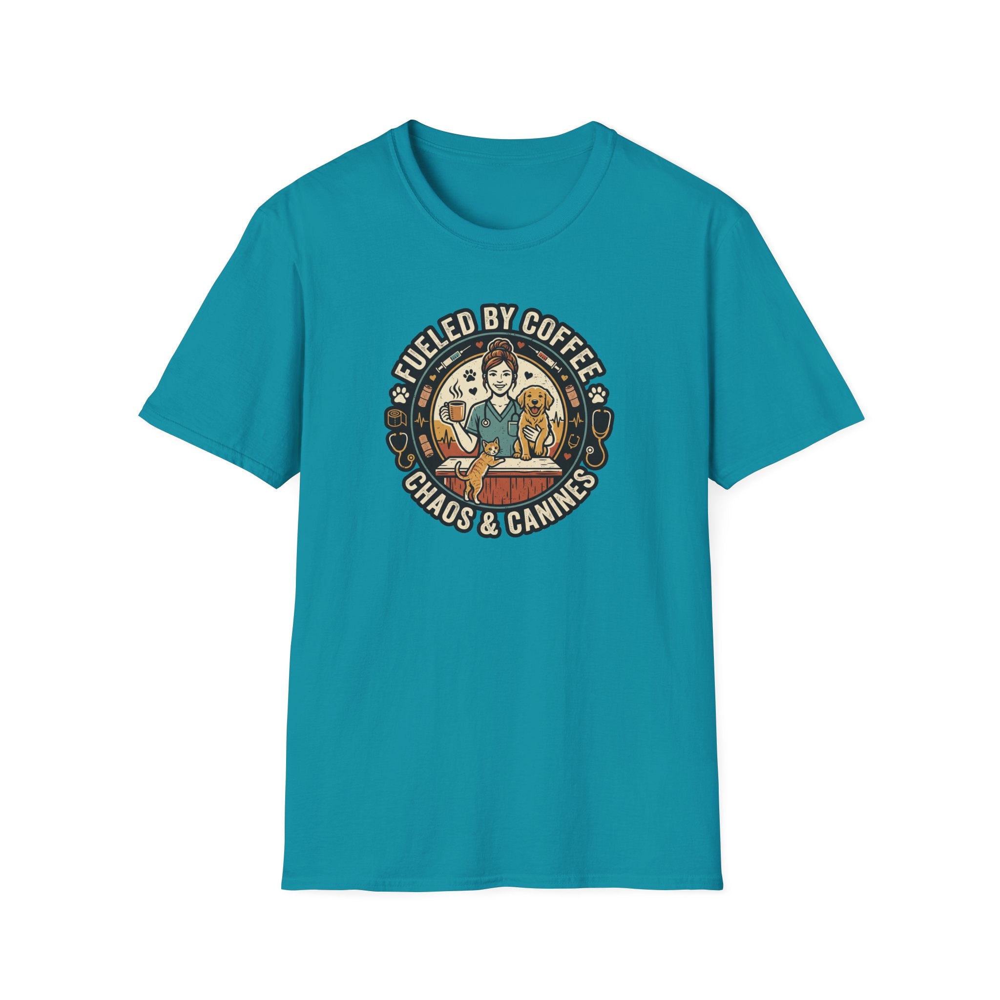 Fueled By Coffee Chaos & Canines T-Shirt