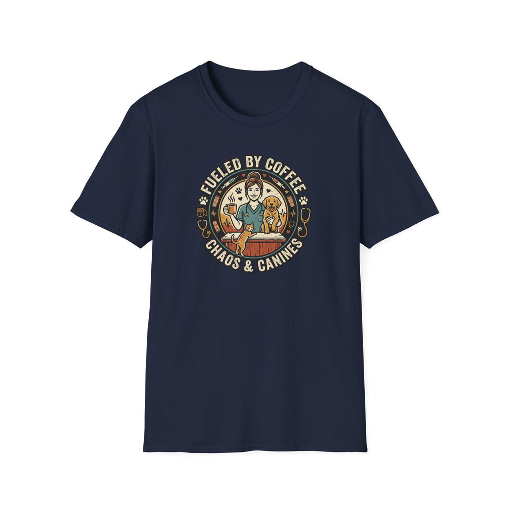 Fueled By Coffee Chaos & Canines T-Shirt