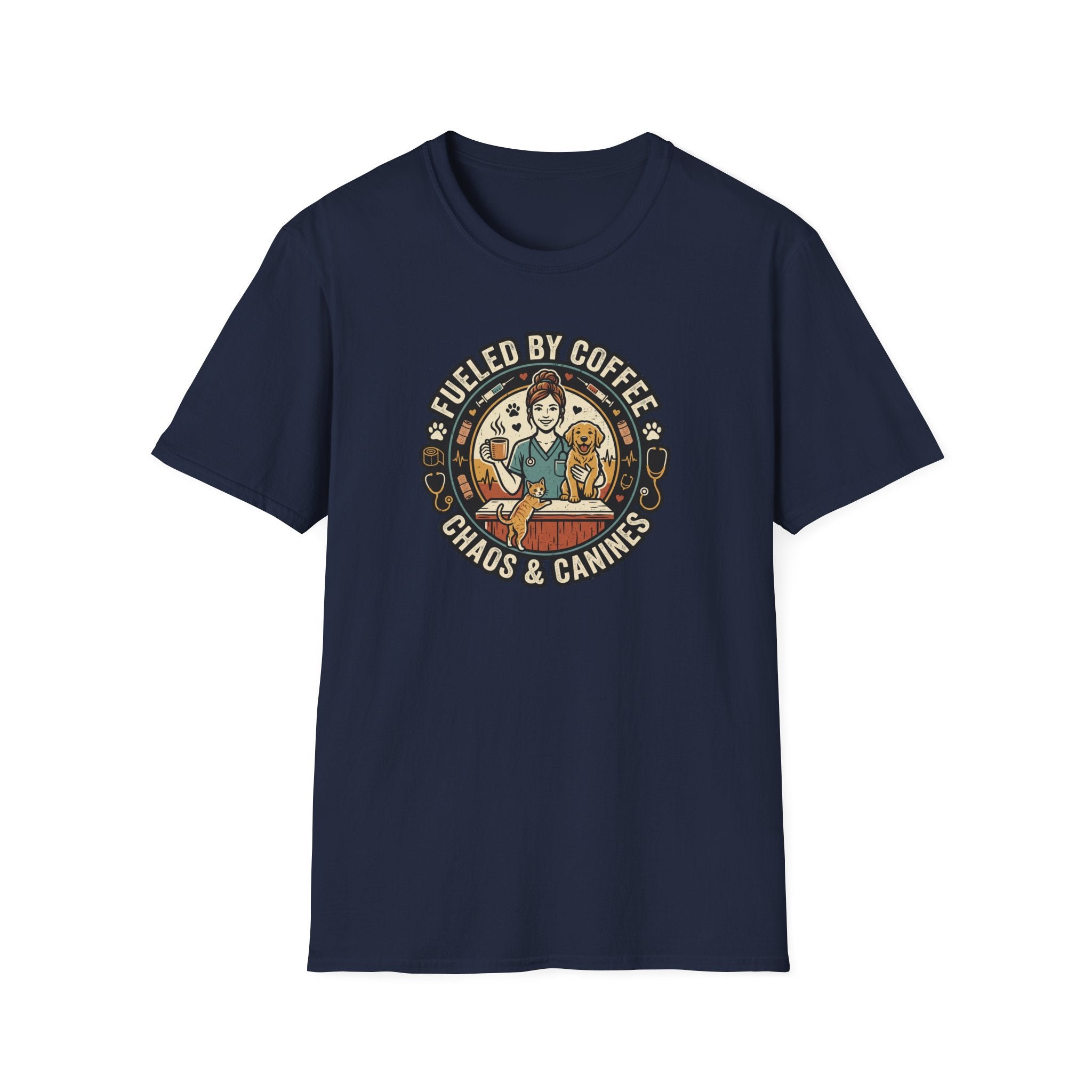 Fueled By Coffee Chaos & Canines T-Shirt
