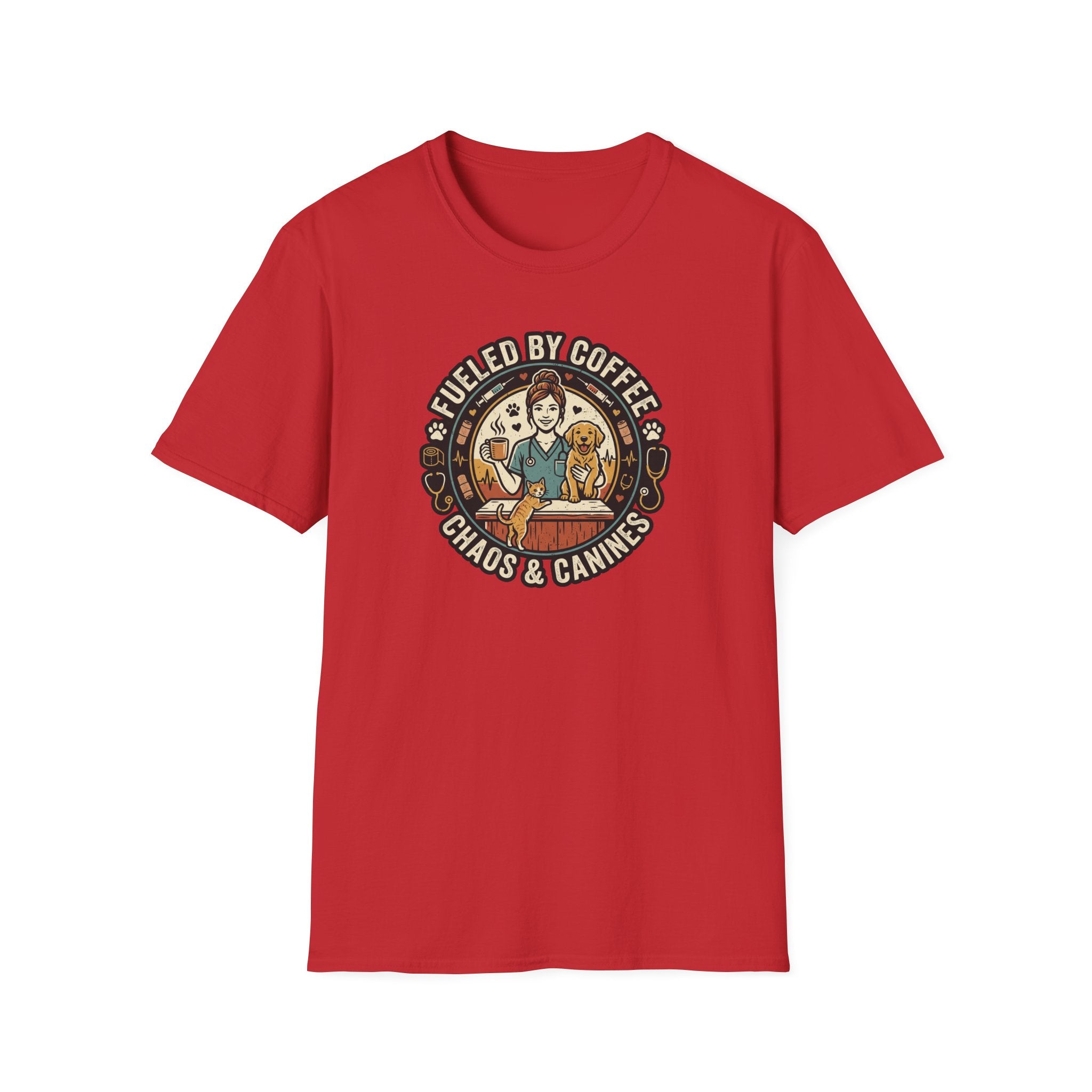 Fueled By Coffee Chaos & Canines T-Shirt