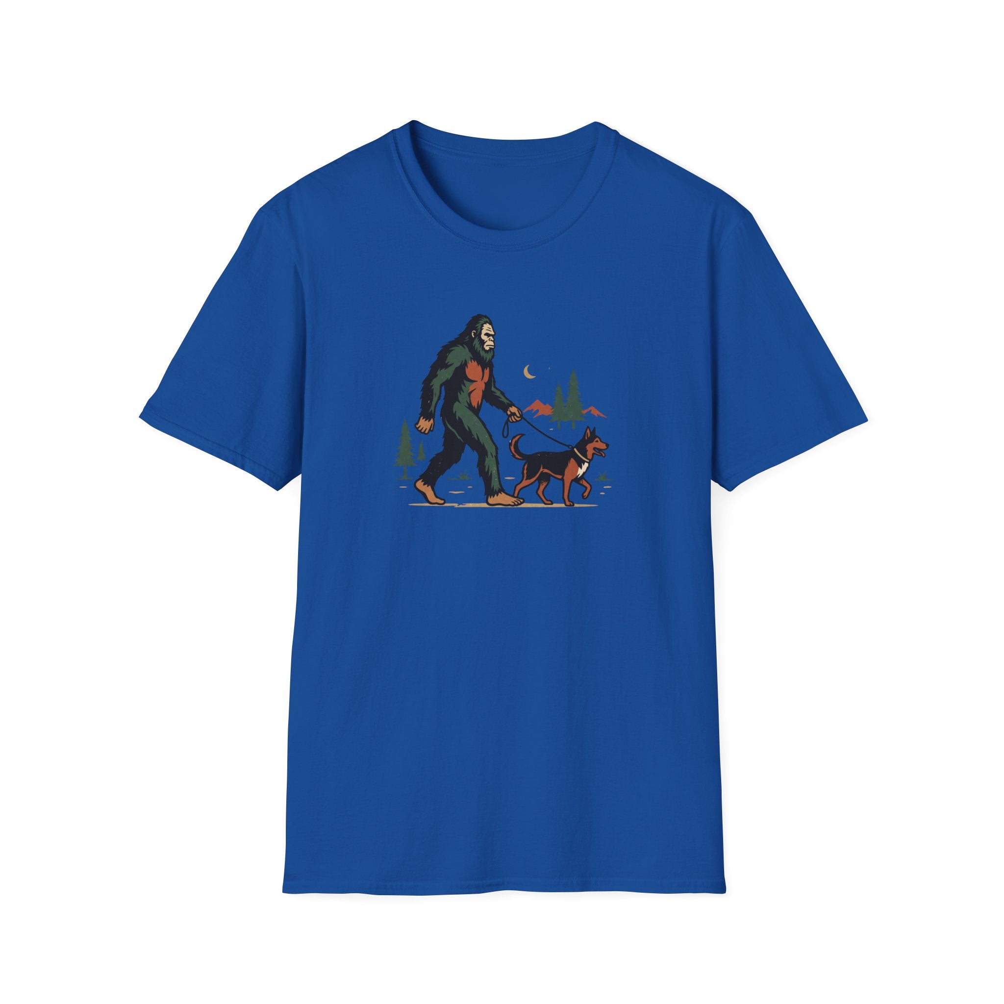 Bigfoot Walking His Dog T-Shirt
