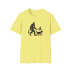 Bigfoot Walking His Dog T-Shirt