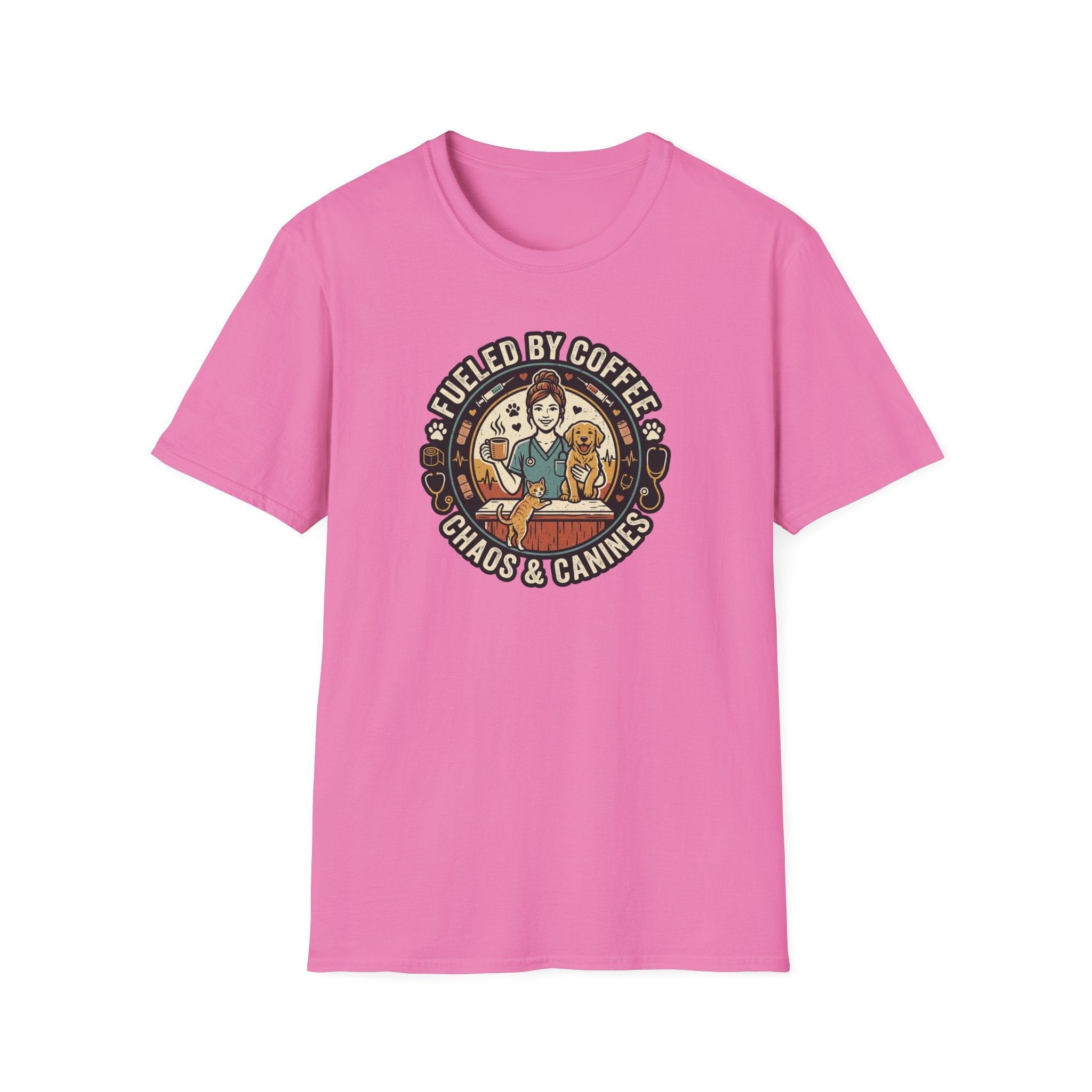 Fueled By Coffee Chaos & Canines T-Shirt