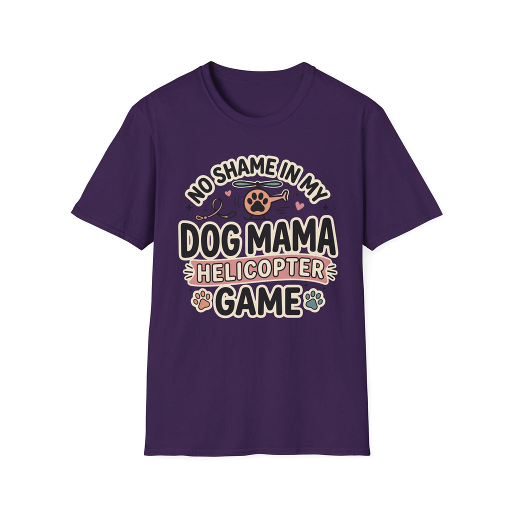 No Shame in My Helicopter Dog Mama Game T-Shirt