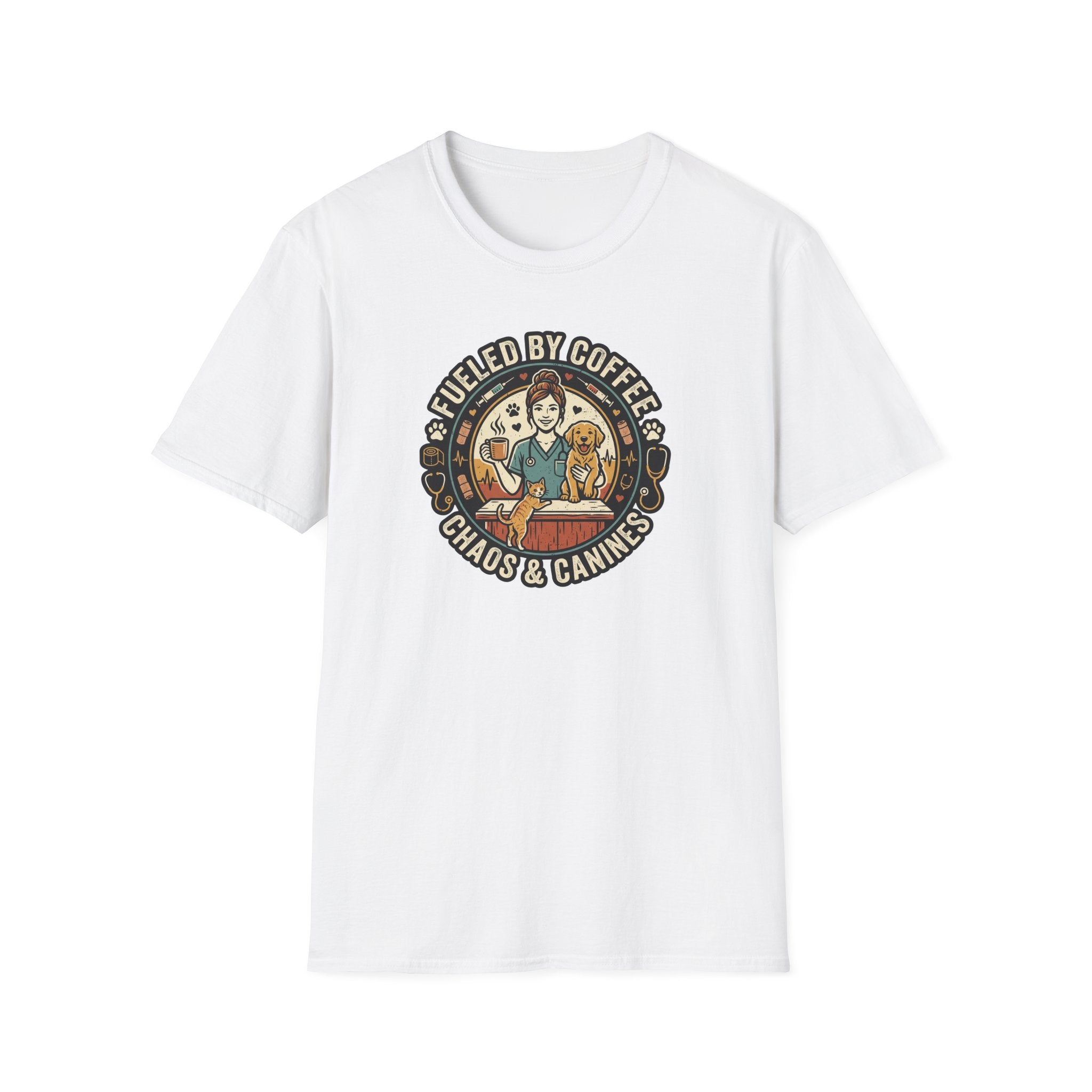 Fueled By Coffee Chaos & Canines T-Shirt
