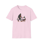 Bigfoot Walking His Dog T-Shirt